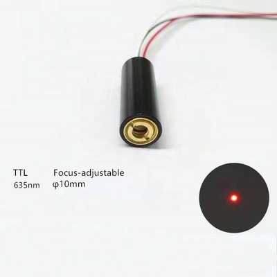 635 nm 638 nm Rotlaserdiodenmodul mit einstellbarem Fokus und 0,3mrad Strahldivergenz