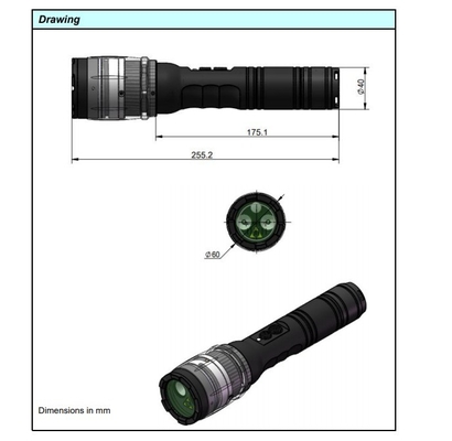 Langstrecken-Wiederaufladetorche Kraftvolle Green Laser Taschenlampe für taktische Bedürfnisse
