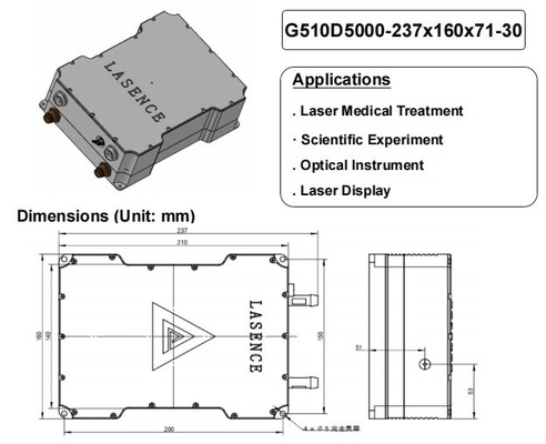 ACC Grüner 510nm Solid Laser Die perfekte Kombination aus Leistung und Präzision für medizinische Zwecke